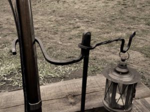 Musket and Lamp Stand - detail